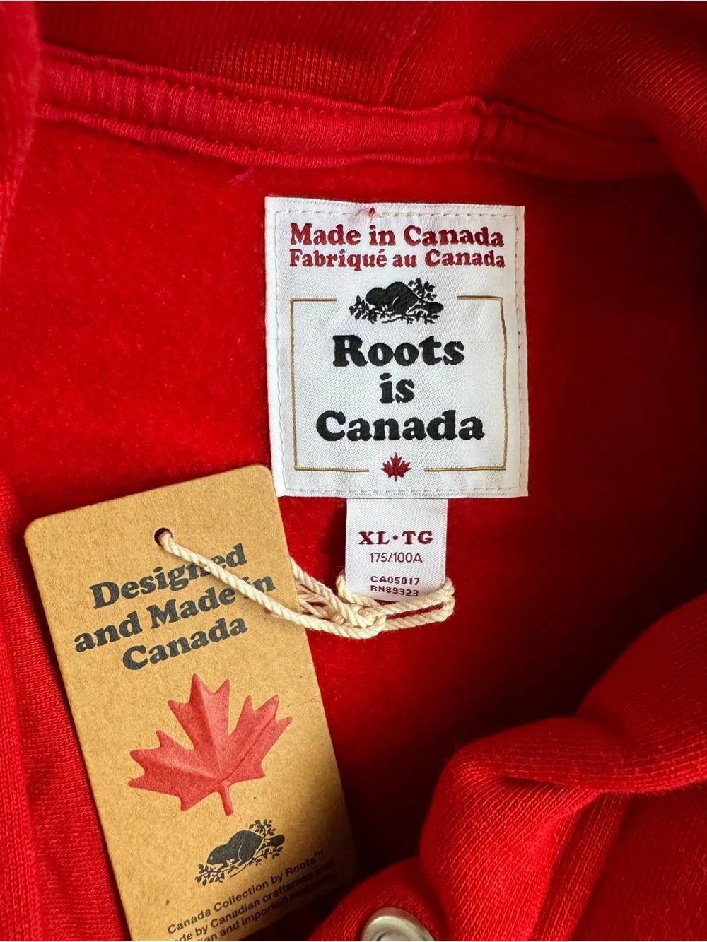 ROOTS Cooper Canada Kanga Hoodie in Sage Red (Unisex) - Picture 6 of 8